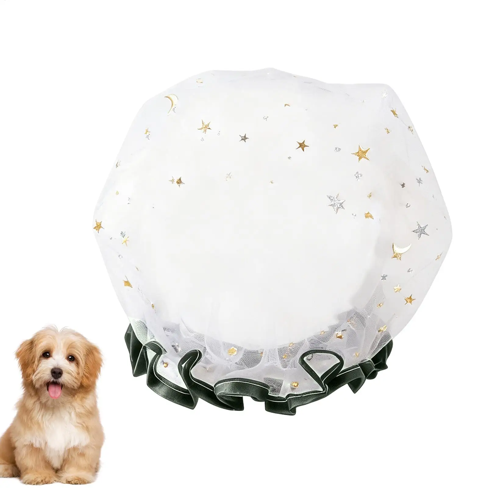 Small Pet Mesh Head Cover Anti Eating Head Scarf Lightweight Dustproof Insect Protective Neck Collar For Outdoor Travel Walking