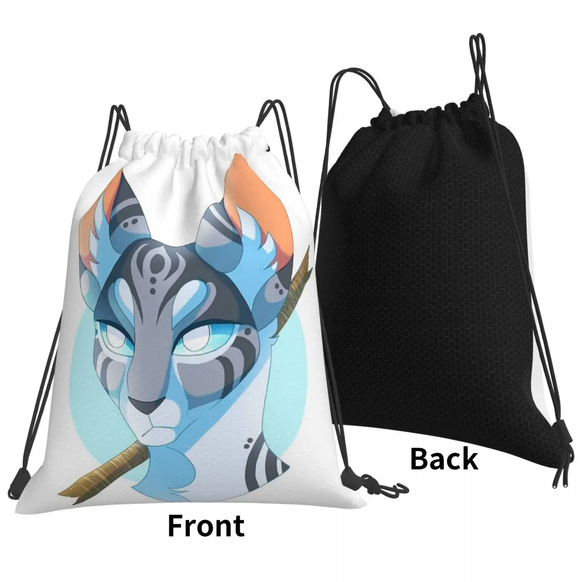 Jayfeather And Stick Backpacks Portable Drawstring Bags Drawstring Bundle Pocket Sundries Bag Book Bags For Man Woman Students