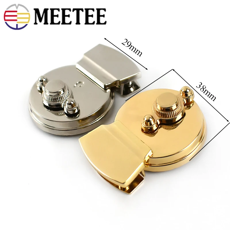 1/2pcs Fashion Metal Turn Locks Replacement Bags Snap Hooks Purse Clasp Closure Lock DIY Crafts Accessories KY2066