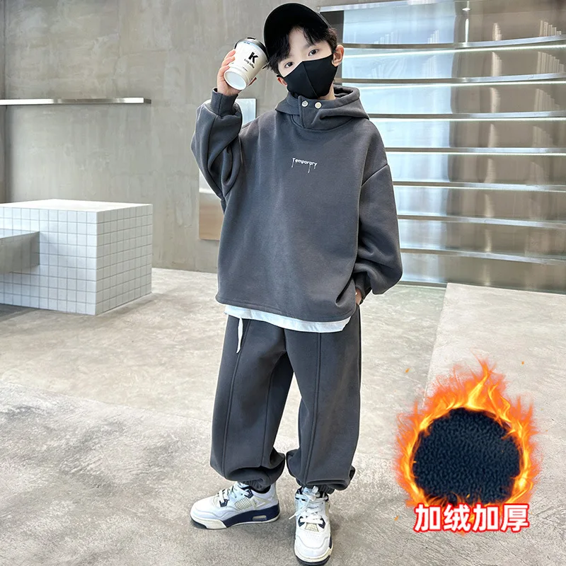 

Children's Clothing Boys' Autumn Clothing Set 2025 New Autumn and Winter Sweater Fleece Sportswear Two-piece Set
