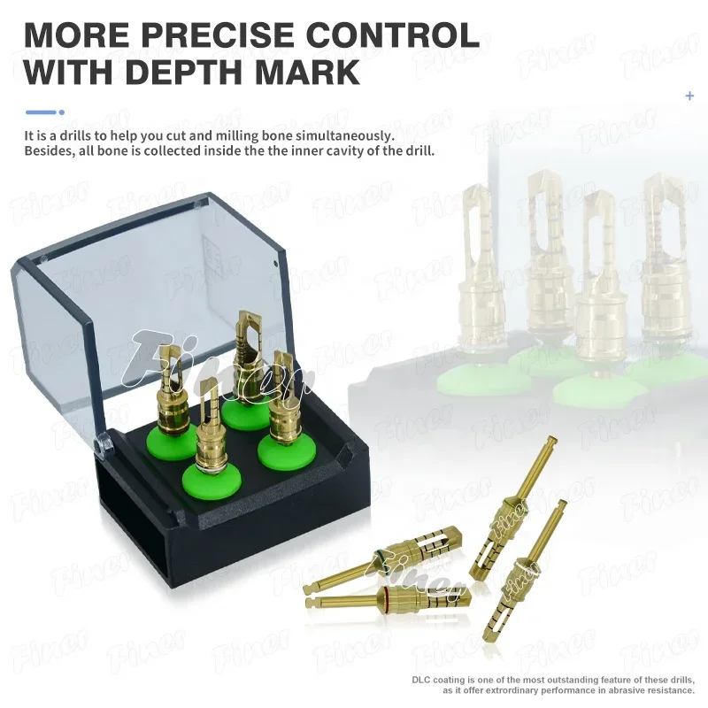 Den Tal Im Plant Surgi Cal Tool Innesto di ossa Raccolta di trifini Trapano