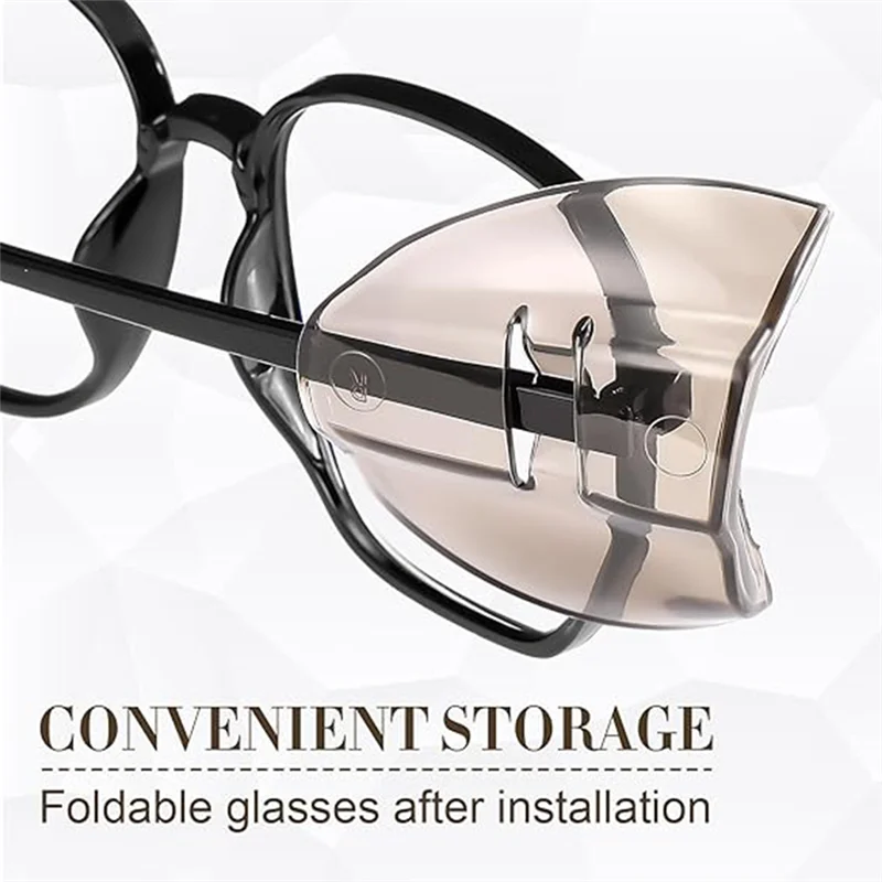 【Superdeals】Safety Glasses Side Shields For Prescription Eyeglasses Slipon Sideshields Side Guards