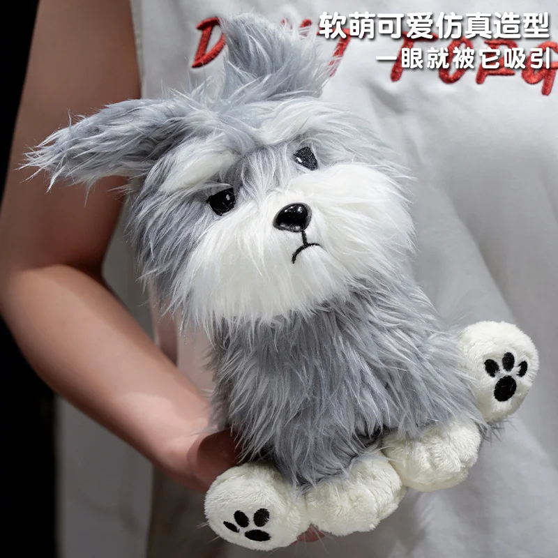 

Kawaii Schnauzer Dog Plush Toy Small Soft Simulation Stuffed Animal Toys For Boys Cute Photo Props Girls Birthday Gift