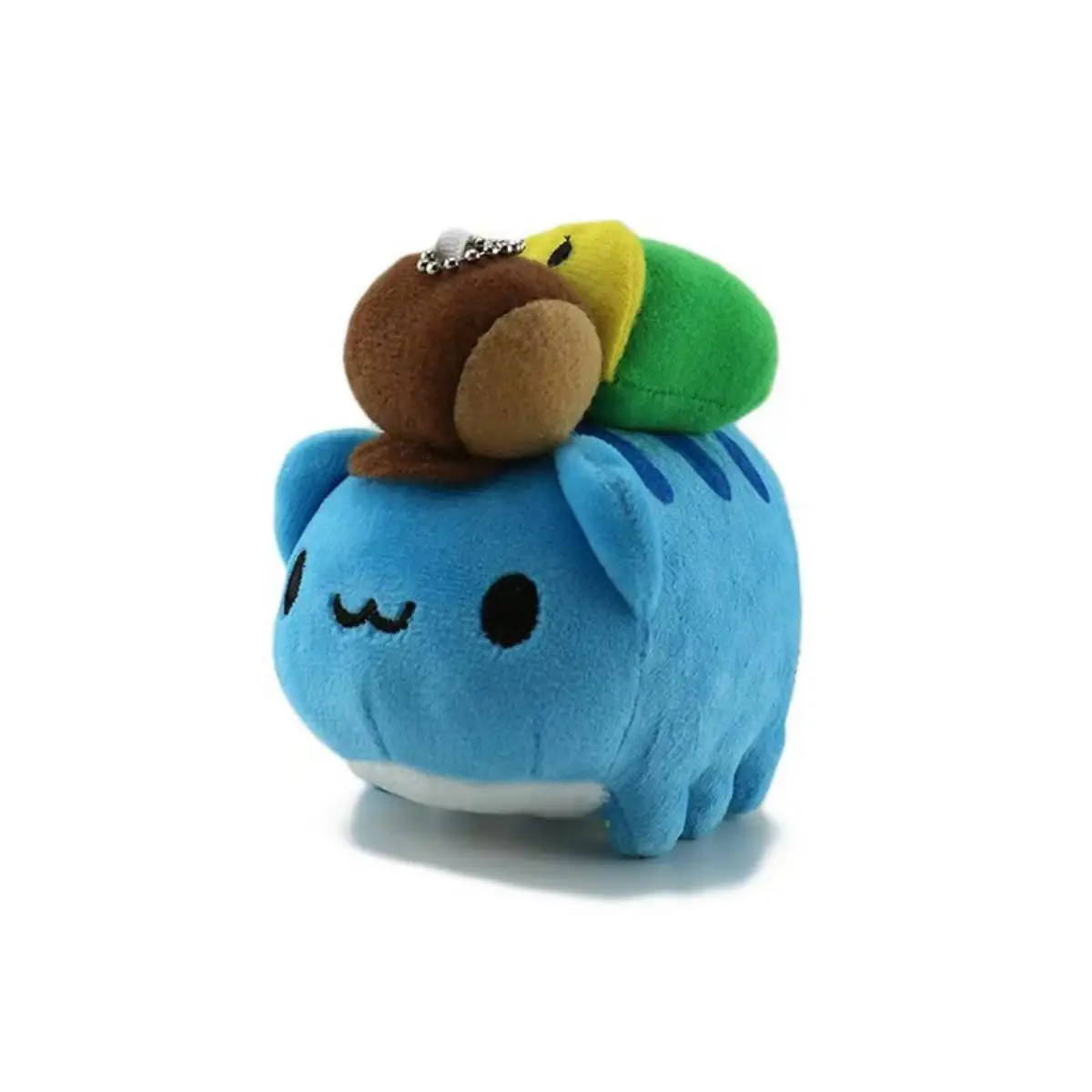 Bugcat Capoo Plüschtiere Schlüsselanhänger Niedliche blaue Katze Erpillar Soft Stuff Tier Tasche Zubehör Anhänger für Geburtstagsgeschenk