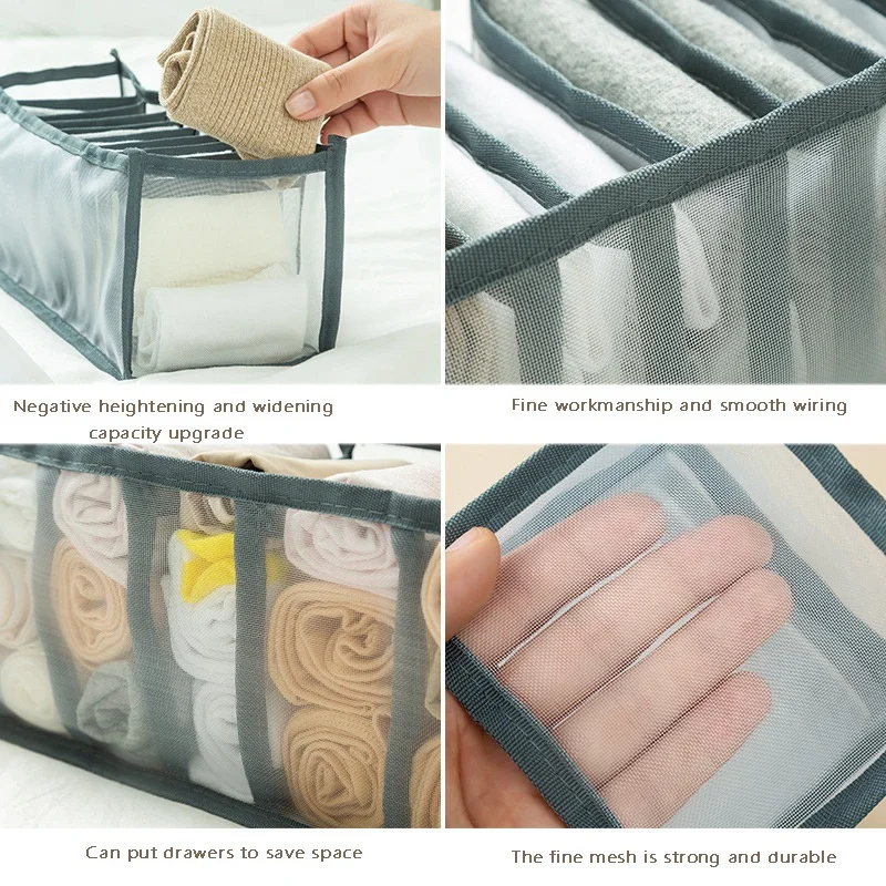 A Set Underwear Storage Box Put Socks Artifact Bra Underwear Closet Drawer Type Compartment Finishing Box Household