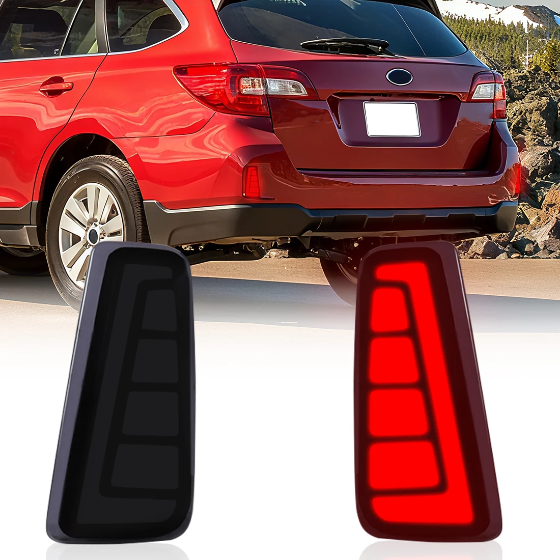 

LED Brake Light For Subaru Outback US Version 2015-2020 Rear Bumper Reversing Lamp Turn Signal Tail Light Assembly