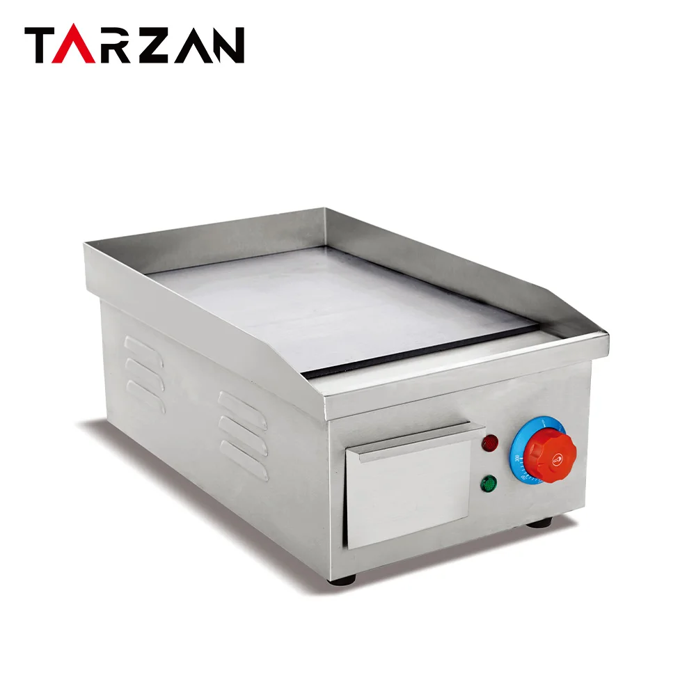 Commercial Machine Gas Griddle Non Stick Iron Plate Griddle Grill Combined Grill With Deep Fryer Rapid Heating Stainless Steel