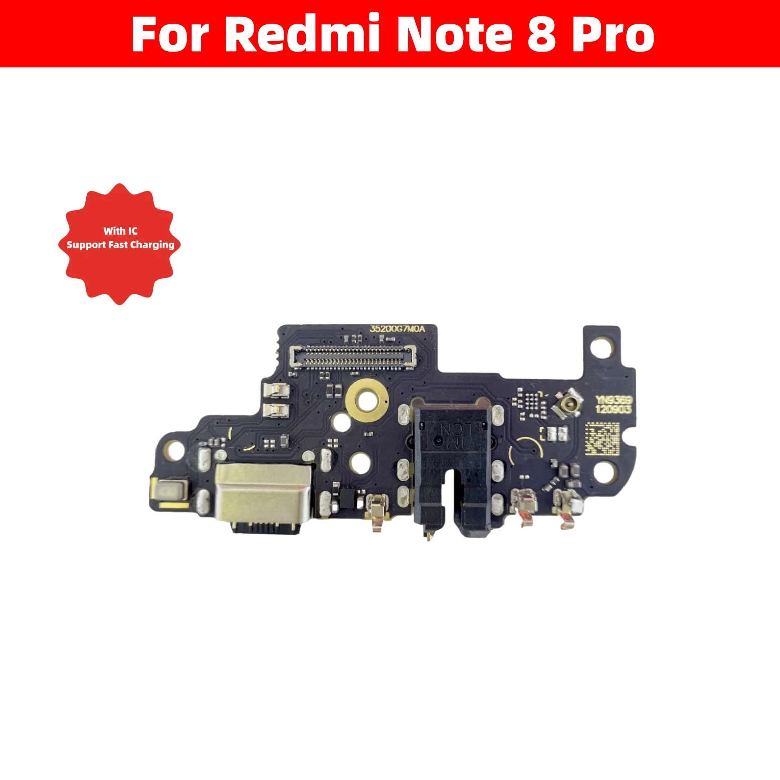 Ładowarka USB do Redmi Note 8 Pro Złącze dokujące Płytka Port ładowania Elastyczny kabel Części zamienne