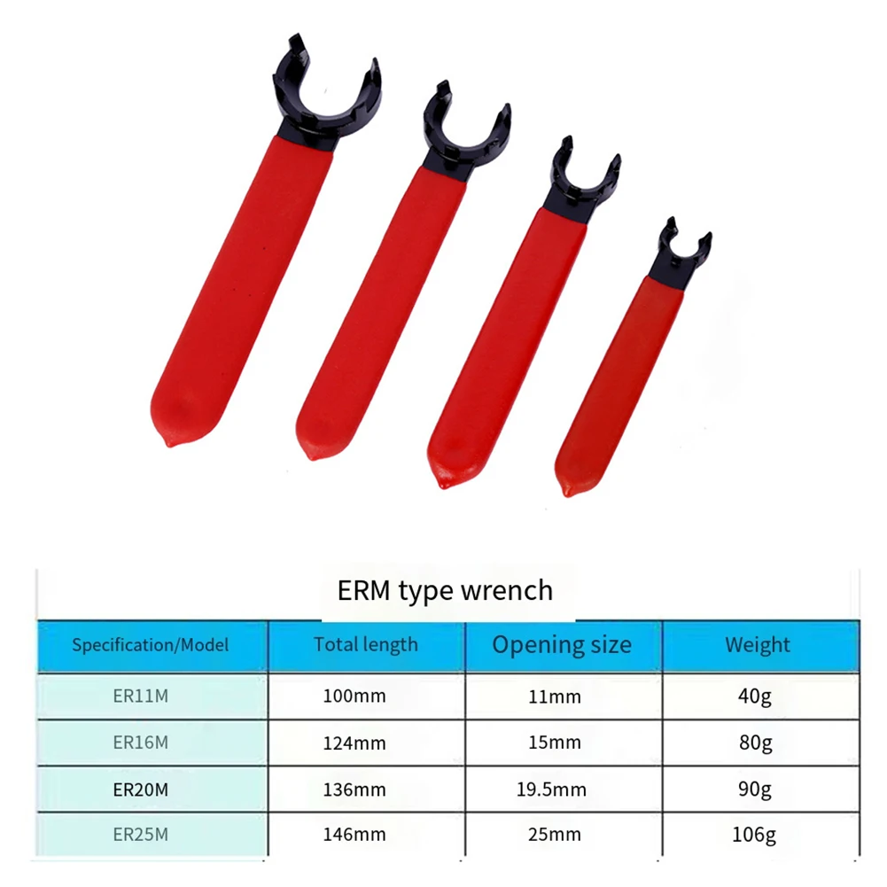 

CNC Tool Wrench Collet Chuck Set 45 Steel Material Anti-slip Effect Comfortable Grip Lightweight Design Multiple Specifications