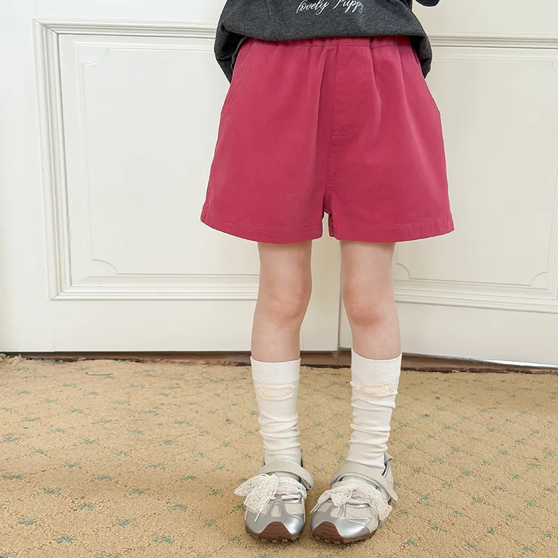 Mädchen-Shorts Sommer 2026 Elastische Shorts für Kinder Lässige Lockere Jungenhosen Atmungsaktive Alltagskleidung Hosen für Jungen Babykleidung