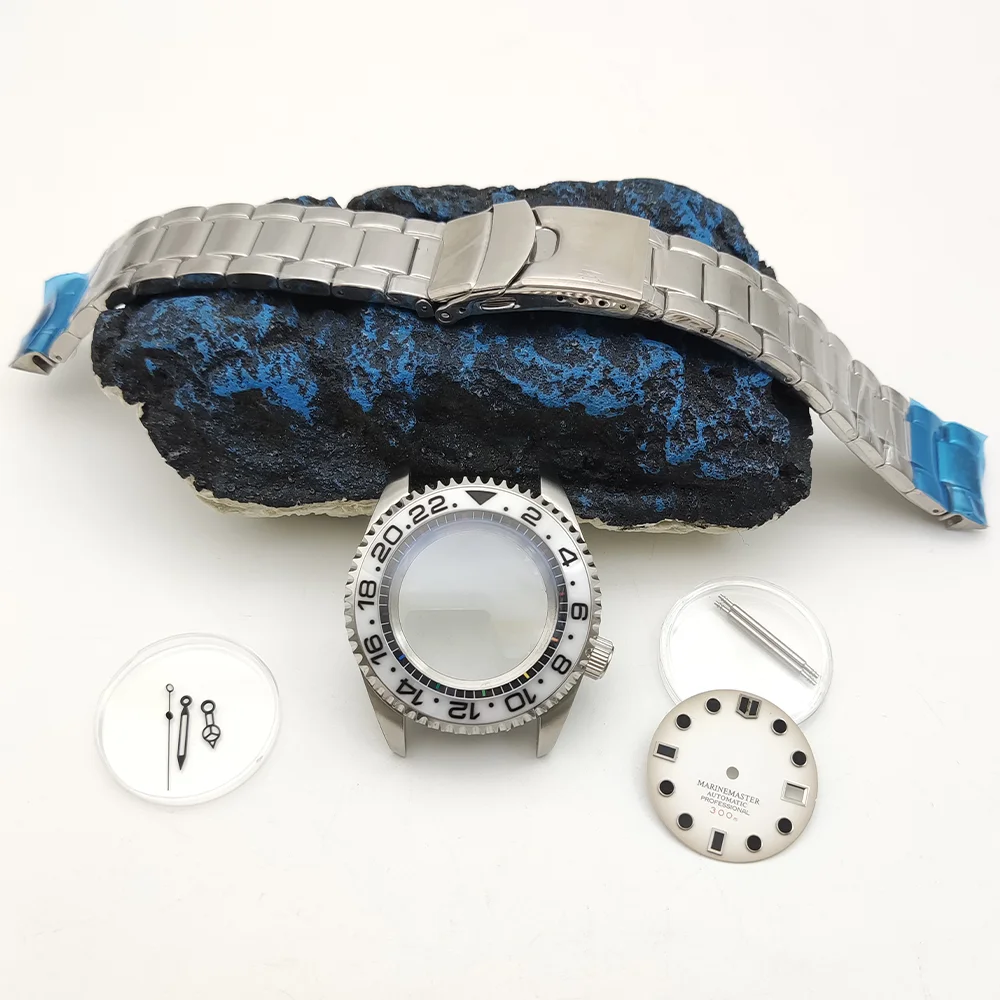 Accesorios de reloj para hombre, caja NH35, resistente al agua, parte trasera transparente, Juego de piezas de accesorios de reloj, 42 mm