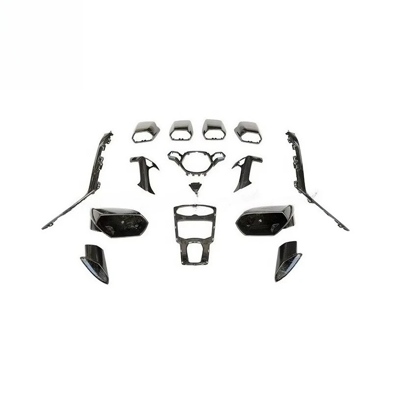OEM Style Carbon Fiber Material Full Set Car Interior Trim Car Steering Wheel Dashboard Covers for Lambor LP610 LP580