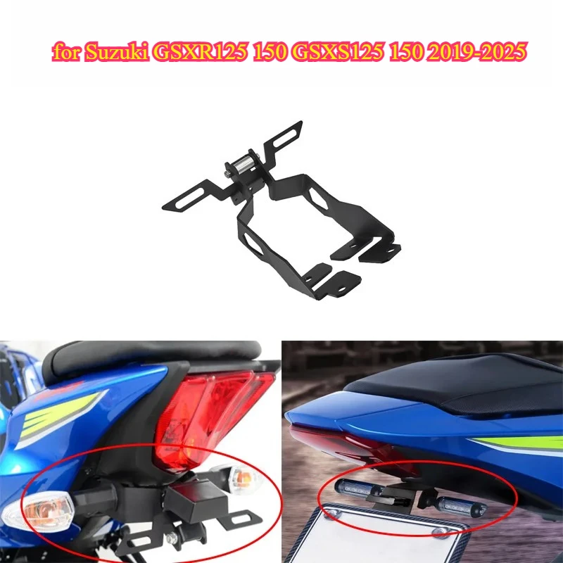 

Rear License Plate Holder LED Registration Light Tail Tidy Fender Eliminator Kit for Suzuki GSXR125 150 GSXS125 150 2019-2025