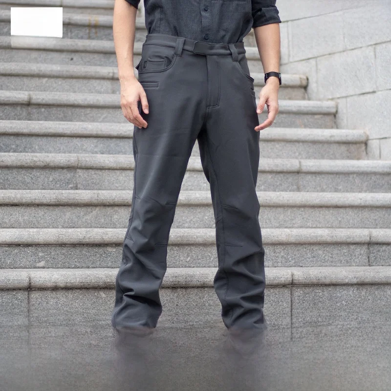 

KIDON Tactical Outdoor Work Pants Men's Thiened Fce Lined Soft ell Outdoor Sports Cargo Pants Windproof Breathable