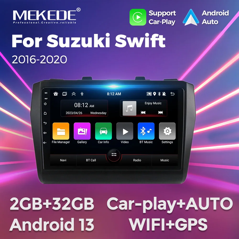 

MEKEDE IPS Android 13 For Suzuki Swift 5 2016 - 2020 Car Screen Stereo Automotive Multimedia Head Unit Carplay Auto 2 Din Audio