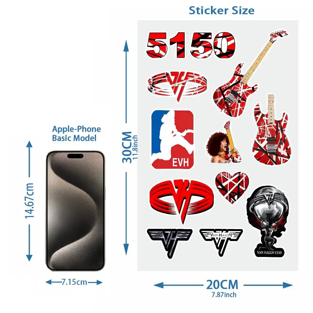 RedCrackle InstrumentS Reflective E-V-H Racing Stickers Vinyl Decals for Motorcycle Off-Road Bike & Helmet Tank Car Body Decor