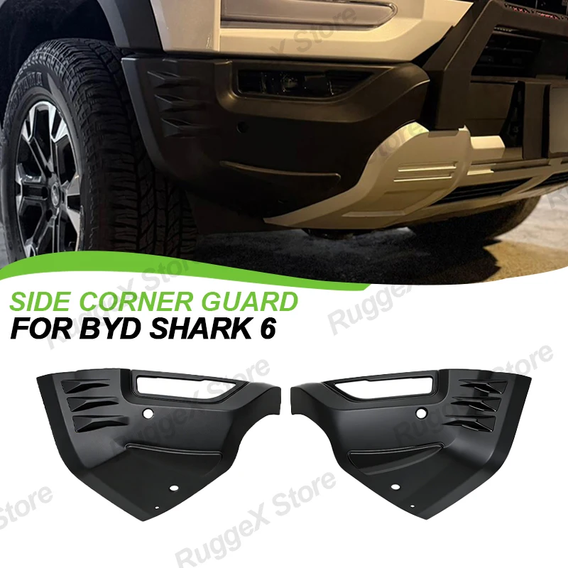 

For BYD Shark 6 2025+ Side Corner Guard Cover ABS Anti-scratch Front Bumper Corner Protector Black Out Body Kits Car Accessories
