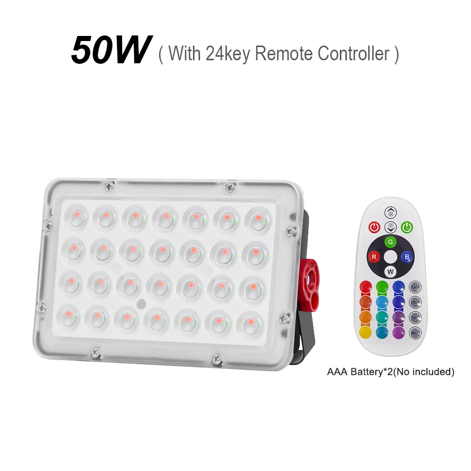 200W 100W 50W Led Flood Light RGB 220V Waterproof IP66 Outdoor Floodlight Spotlight LED Reflector Street Lamp Wall Flood Light