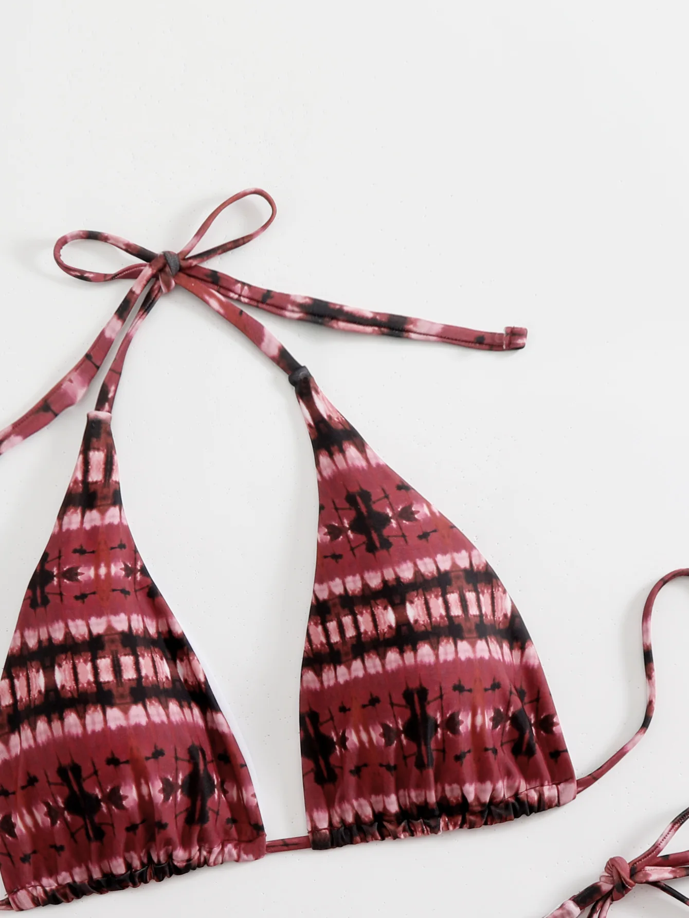 Seksowne zestawy mikro bikini z nadrukiem kawy, dwuczęściowe stroje kąpielowe wiązane na szyi, kostiumy kąpielowe, zestaw bikini, tankini, odzież plażowa, biquini