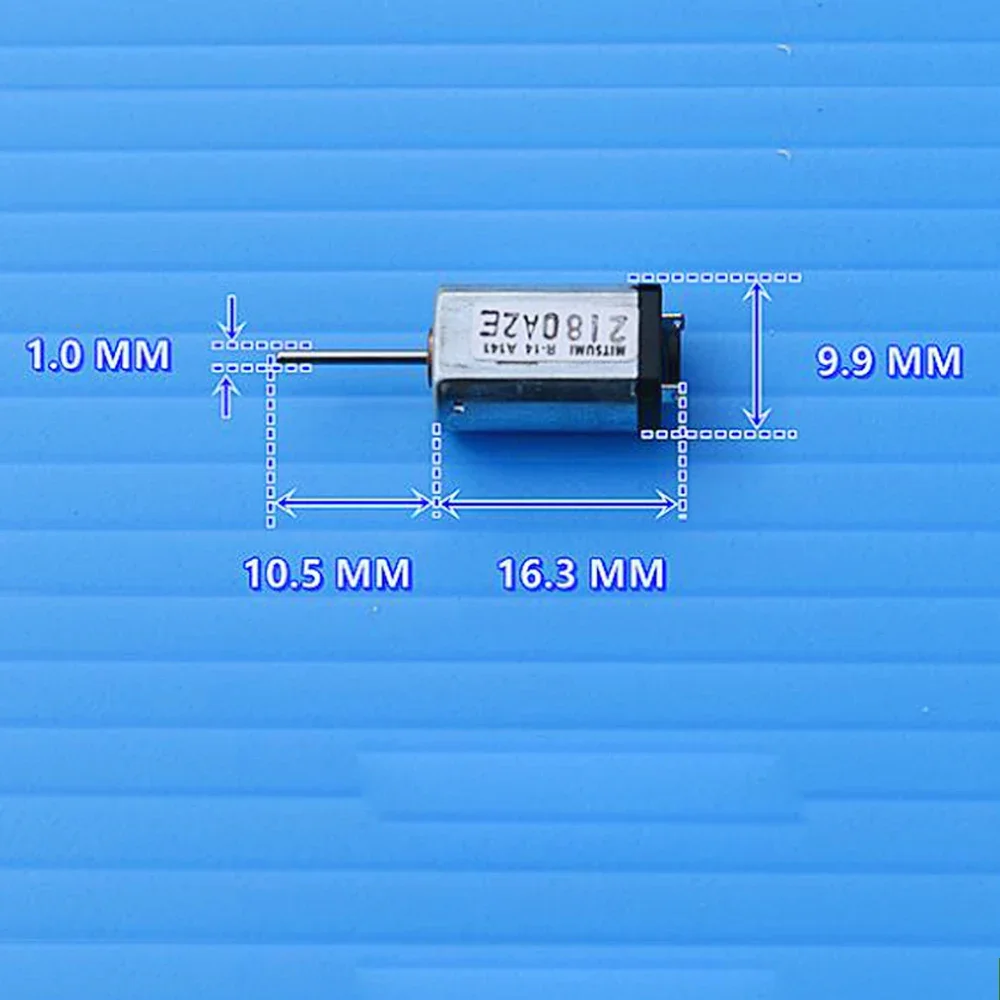 5PCS Mitsumi Flat Precision M20 Micro Electric Motor DC 3.7V 6V 21000RPM Metal Brush Low Power Long Shaft  Solar Production