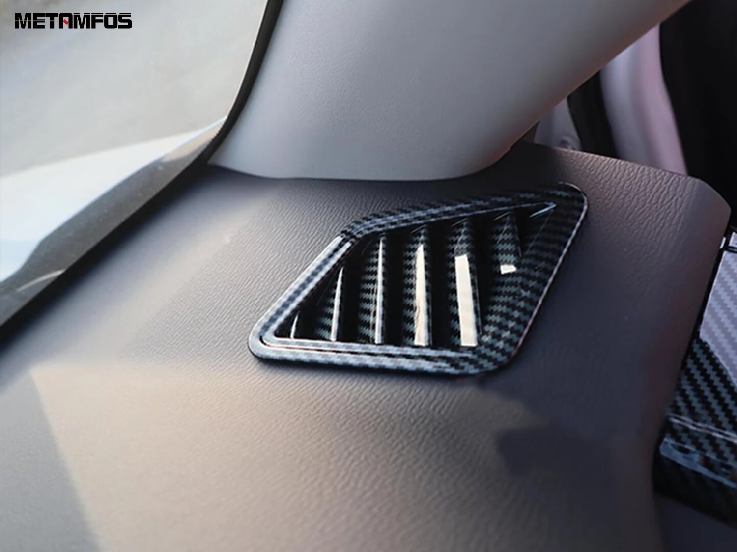 Front Air Vent Outlet Cover Trim Frame For Mitsubishi triton L200 2023-2025 2026 Carbon Fiber Interior Accessories Car Styling