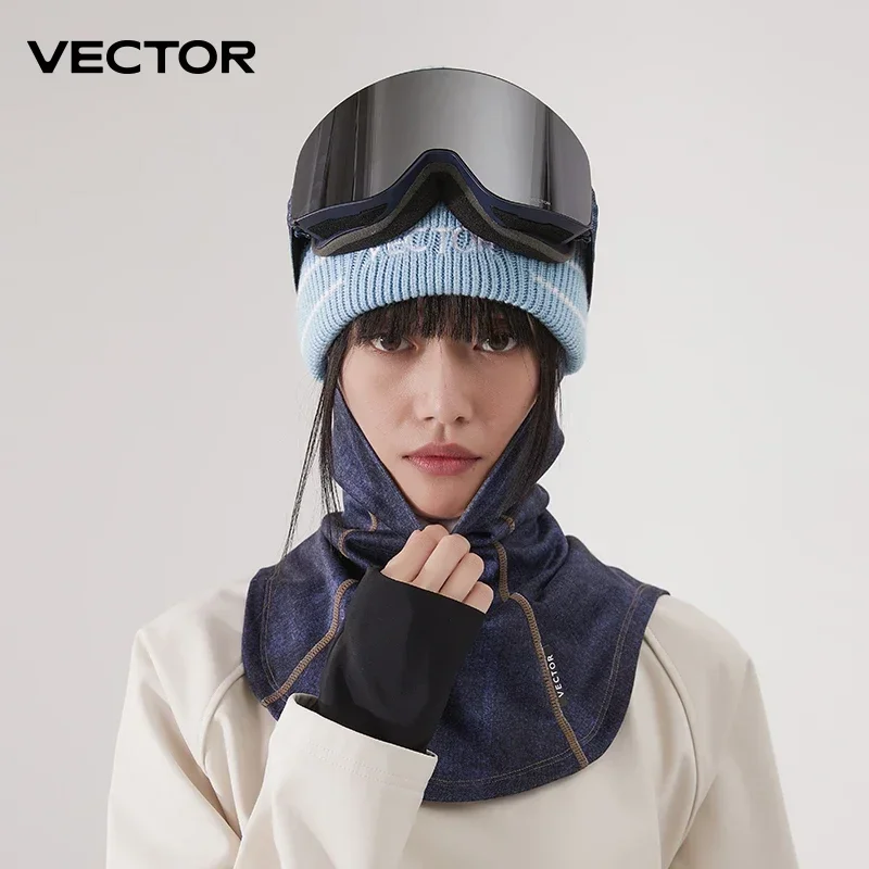 VECTOR Traspirante Sci all\'aperto Snowboard Moto Scaldino invernale Sport Mezza maschera Copri sciarpa triangolare Maschera da sci