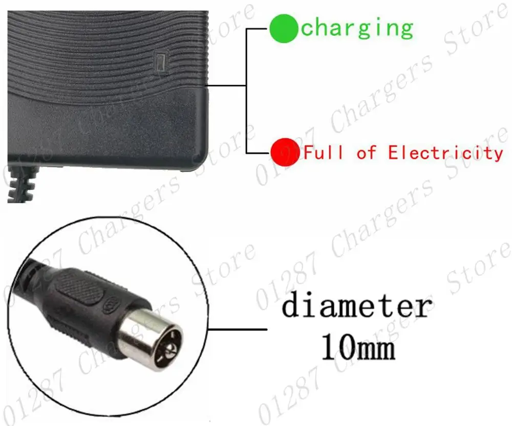 Chargeur de batterie au lithium pour vélo électrique, 54.6V, 3a, pour batterie au lithium 48V, prise RCA10MM, accessoires de vélo