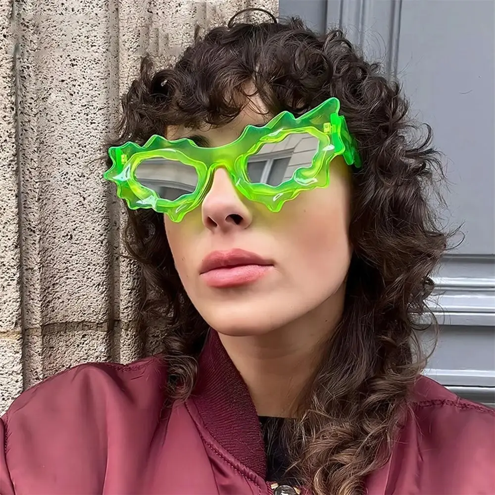 

Trendy UV400 Protection Y2K Punk Sunglasses Colorful Irregular Sun Glasses Ladies Steampunk Shades for Women & Men