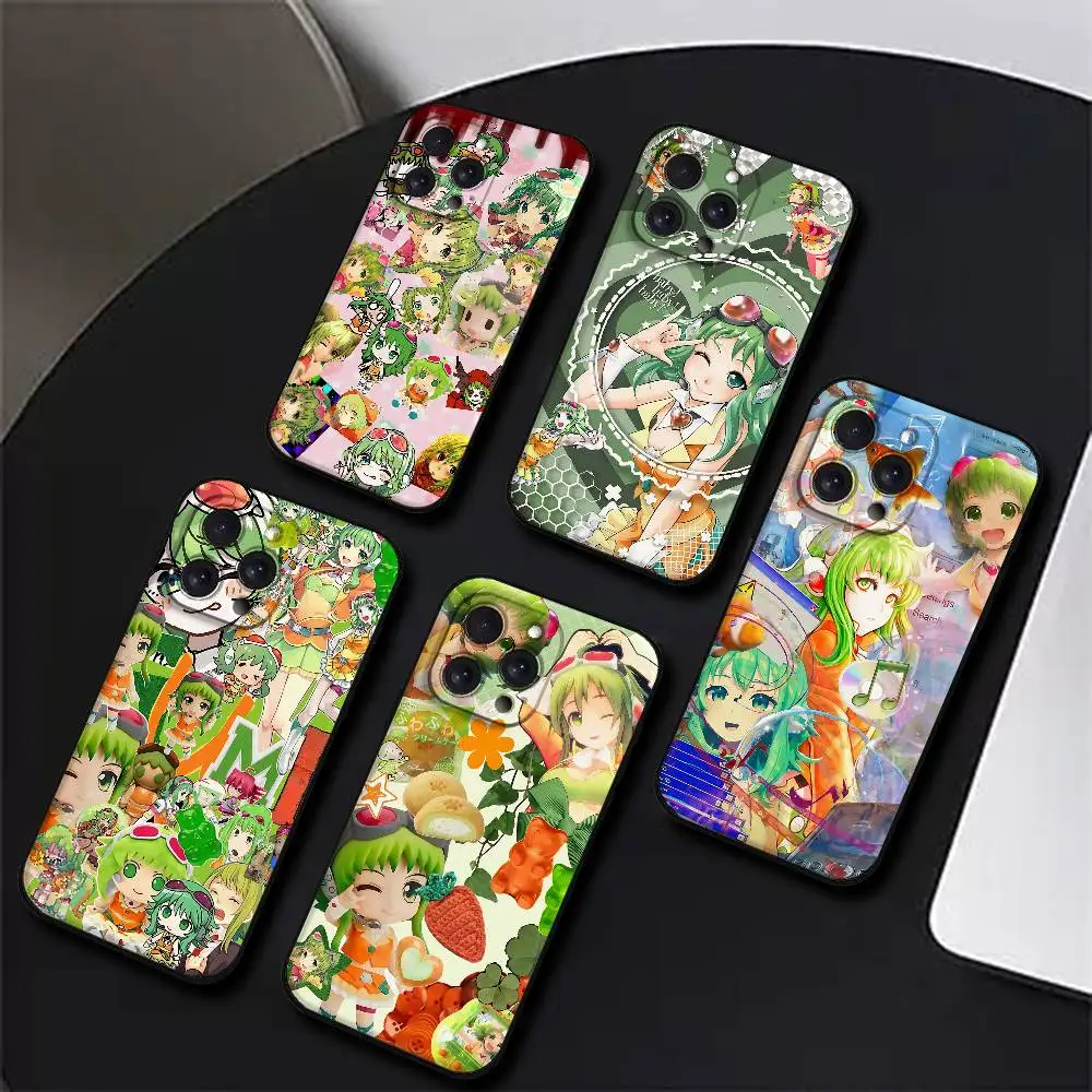Megpoid Gumi Handyhülle Handyhülle für iPhone 17 16 15 11 13 14 Pro Max X Xr Xs Max 12 Mini Schwarz Shell Cover Case