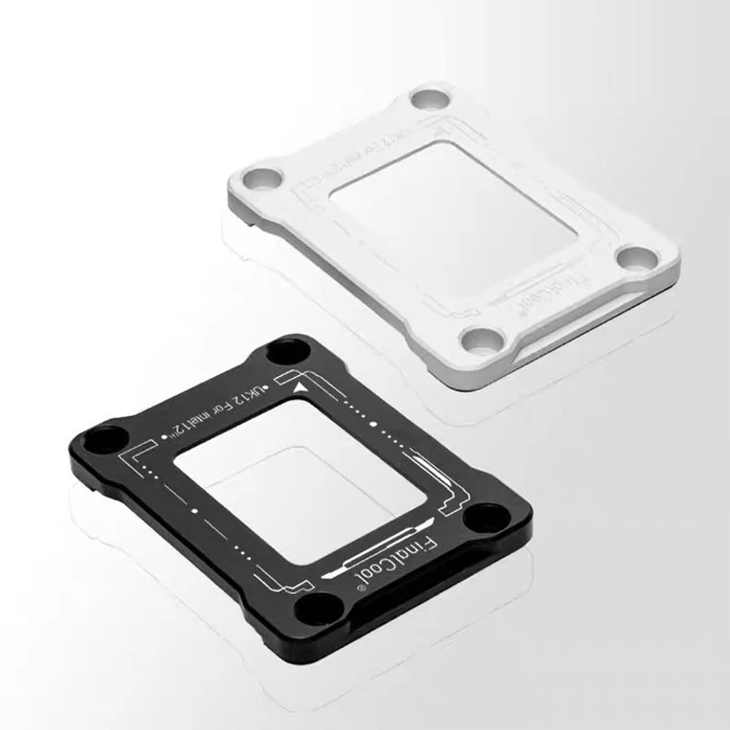 1700 1800 CPU Mounting Protector Plate for Intel 12th./13th. CPU MOD Anti Bending Frame Bracket Full Aluminum, Black / Silver