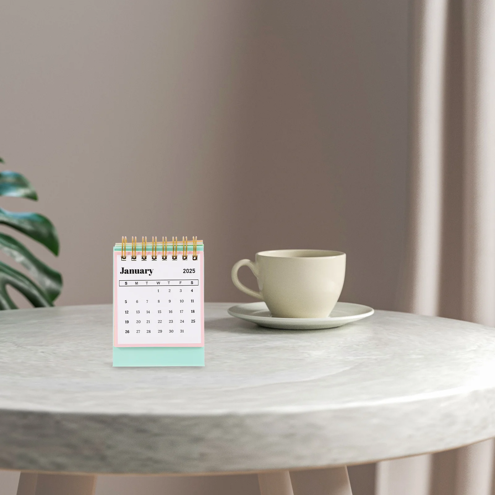 

Mini Pocket Size Desk Calendar English Version Paper Decorative Month Calendar Home Decor Office Accessory
