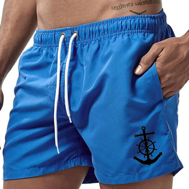 Palm Tree Surfboard Print Beach Shorts for Men Summer Casual Board Shorts with Mesh Liner Zipper Pockets Swim Trunks Swimwear
