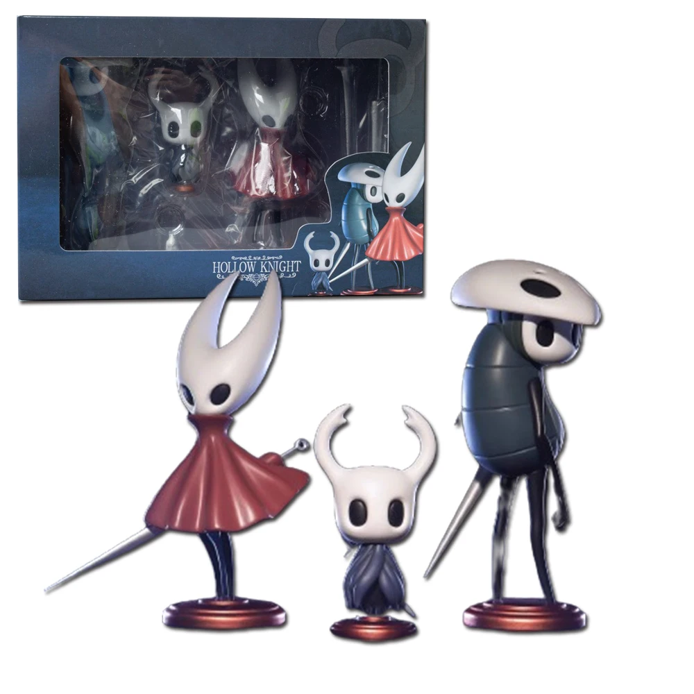 

3pcs/set Hollow Knight Toys Anime Game Figure The Knight Action Figure Hornet/Quirrel Figurine Collectible Model Doll with Box