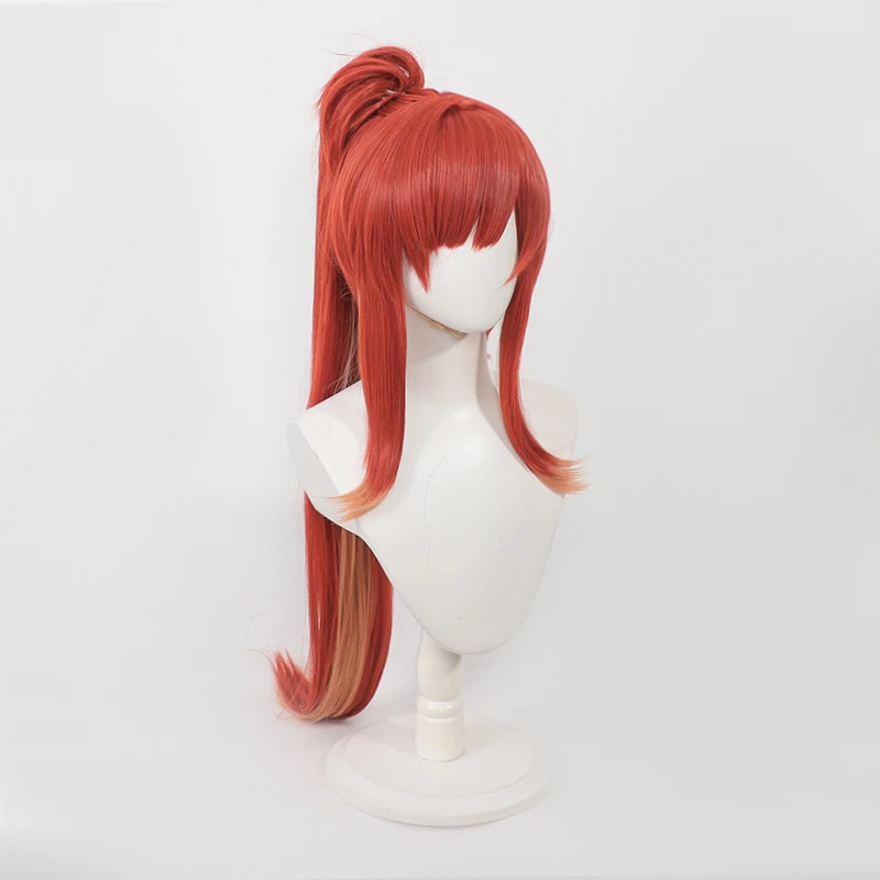Jeu Nikke Rapi Cosplay perruque bordeaux mixte Orange résistant à la chaleur cheveux synthétiques Halloween carnaval accessoires de fête pour femmes hommes
