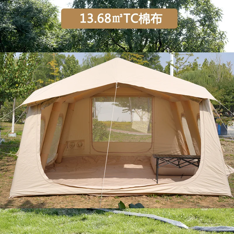 Inflatable tent outdoor camping overnight large space viewing windproof and cold proof quick opening free shade