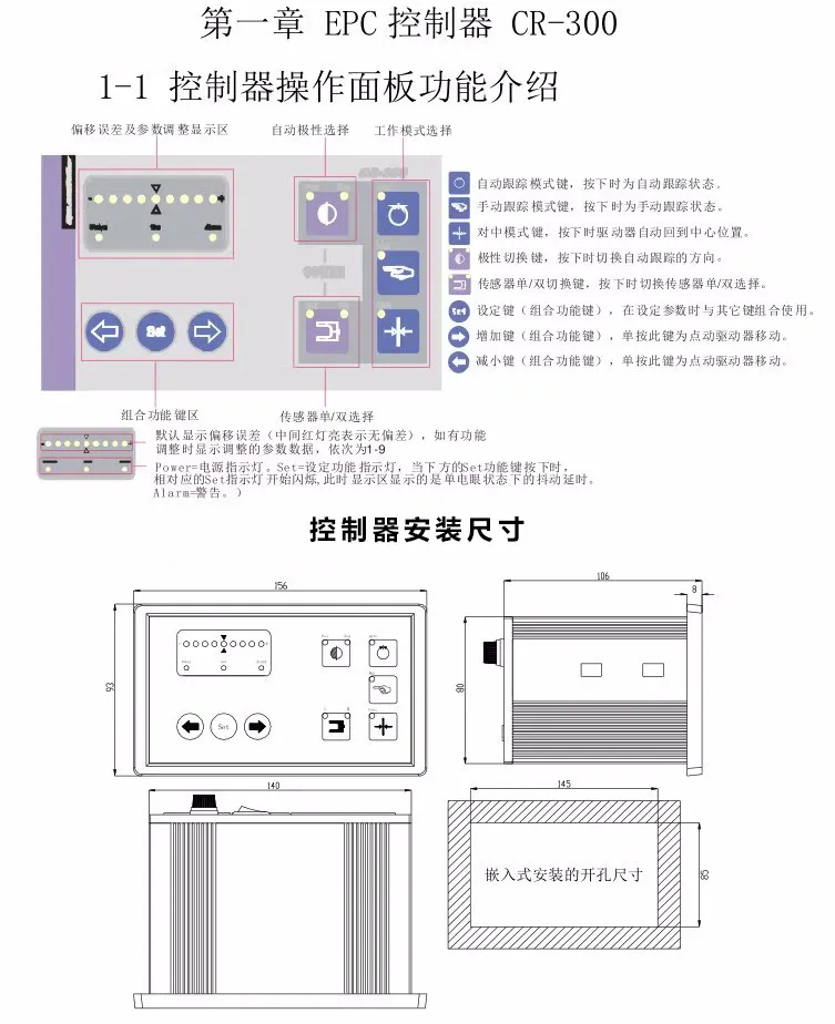CR-300 Deviation Correction Controller CR-Q90T Motor Pusher YP-1 Photoelectric Eye CR-2 Ultrasonic Sensor