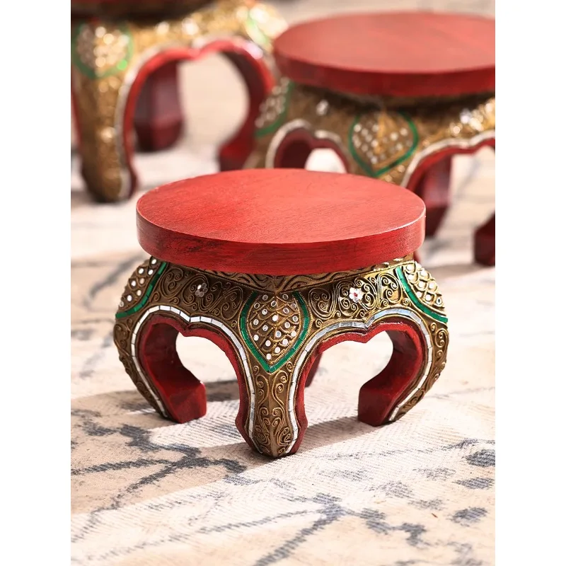 Solid wood chairs, furniture, household foot washing low stools, wooden small benches, round stools