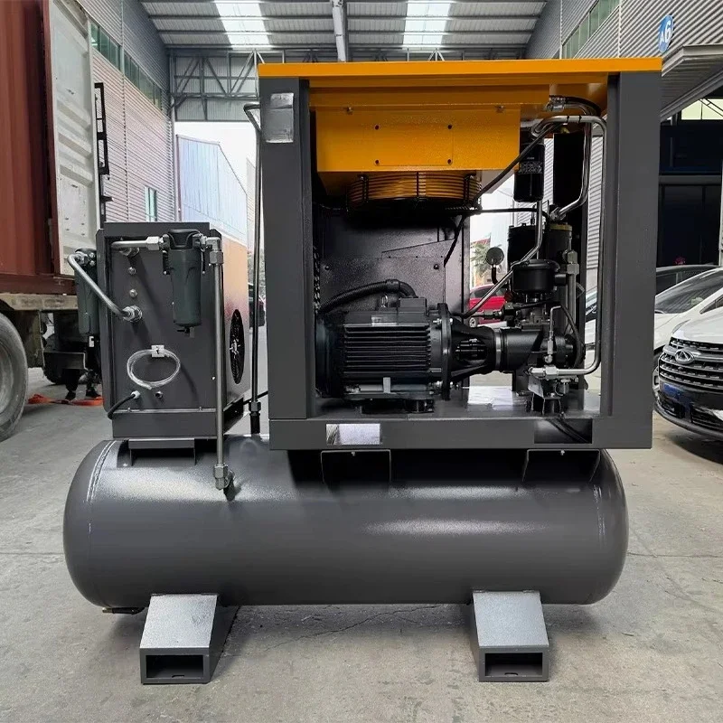 Professional 4 in 1 Air Screw Compressor 11kw 15hp Intergrated Air Compressor With Air Dryer for Bottle Blow Machine