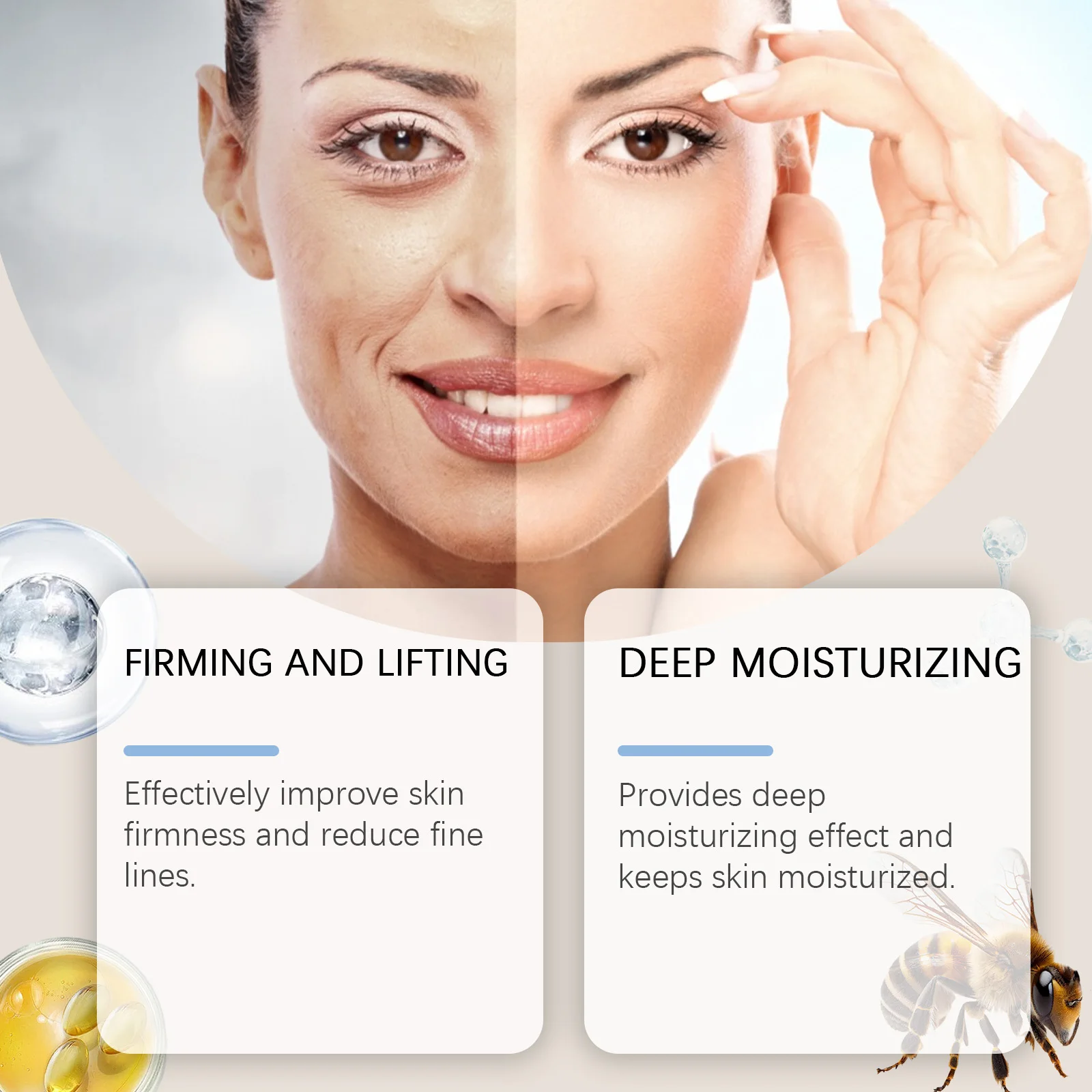 Bee Venom Moisturizing and Anti-wrinkle Skin Care Cream Removes Dark Spots Lightens Freckles Reduce Fine Lines Facial Cream - view 2