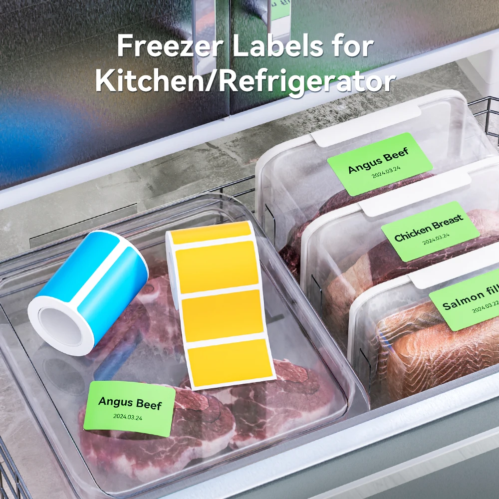 NIIMBOT B1/B21/B3S/B31 Thermal Freezer Labels Food Storage Kitchen Stickers Refrigerator Freezer Date Content Labels