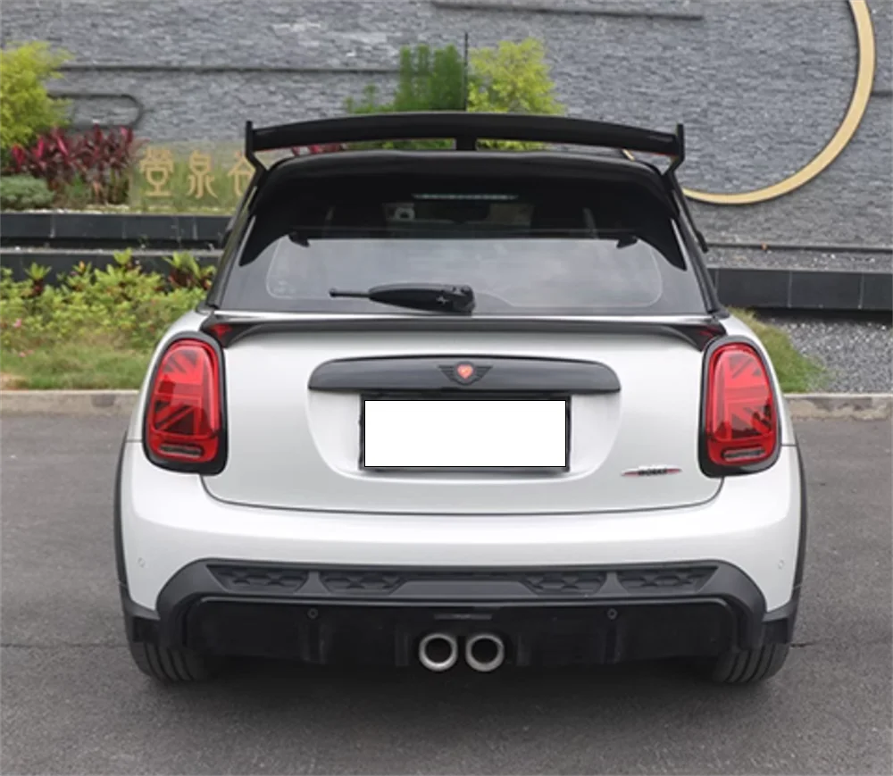 FOR MINI F56 COOPER/S/JCW  Rear Trunk Middle Spoiler Rear Trunk Boot  CARBON FIBER GLASS TRUNK SPOILER