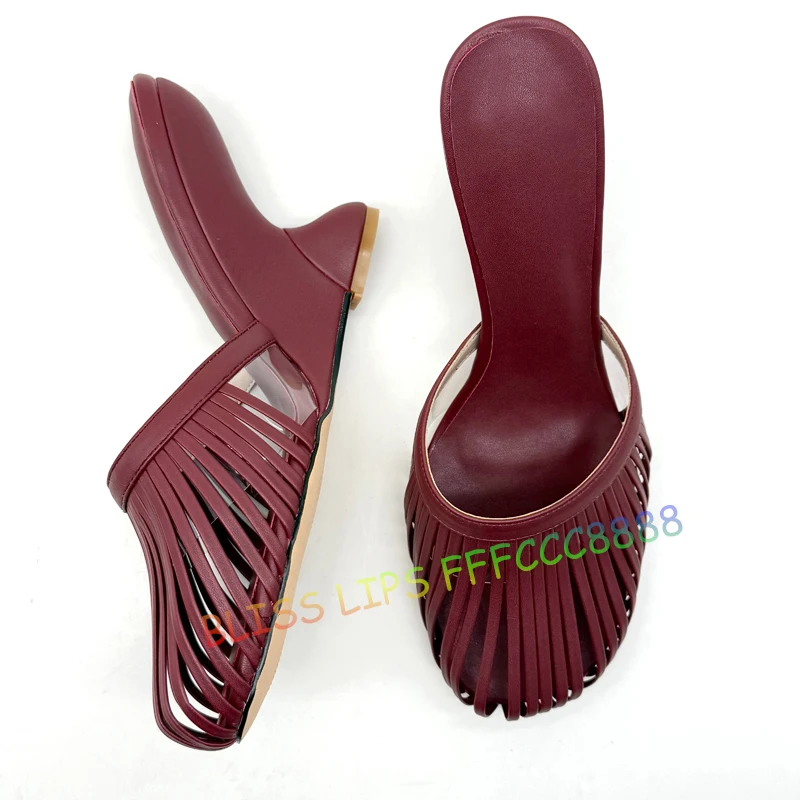 

Летние элегантные шикарные однотонные тапочки в клетке с круглым носком, металлические сабо, женские новые пикантные роскошные туфли на высоком каблуке на танкетке, женские тонкие ремешки25