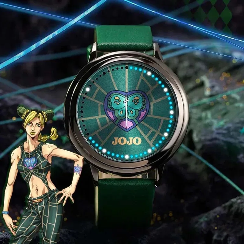 Jam Tangan LED Anime DY20 JoJo's Bizarre Adventure Stone Ocean Kujo Jotaro Manga Role Action Figure Jolyne Cujoh Gift25