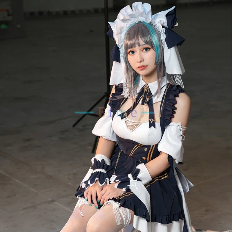 Game Azur Lane Cheshire Cosplay Costume Wome Sexy Dress Cute Maid Dress Halloween Carnival Uniforms Fancy Outfits Custom Made