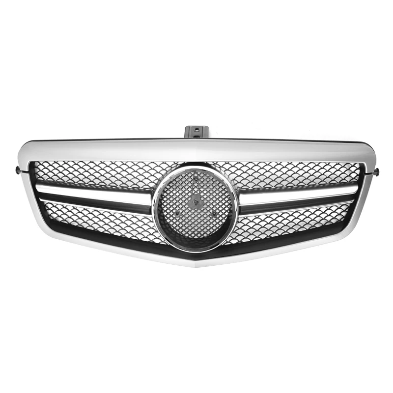 

ABS plastic Center Grill AMG style Gloss Silver For E-class W212 2010-2013 4-door Front Bumper grille