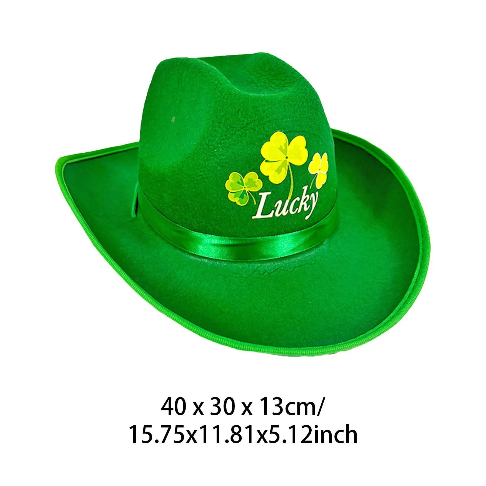 Leprechaun Green Top Hat Novelty Party Hat for Dress up Adults Parade Decoration