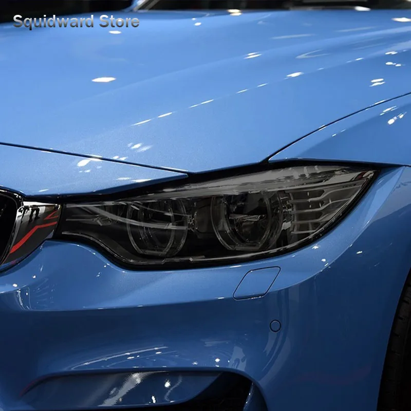2 шт., Прозрачная Черная защитная пленка для автомобильных фар BMW M3 F80 M4 F82 F83