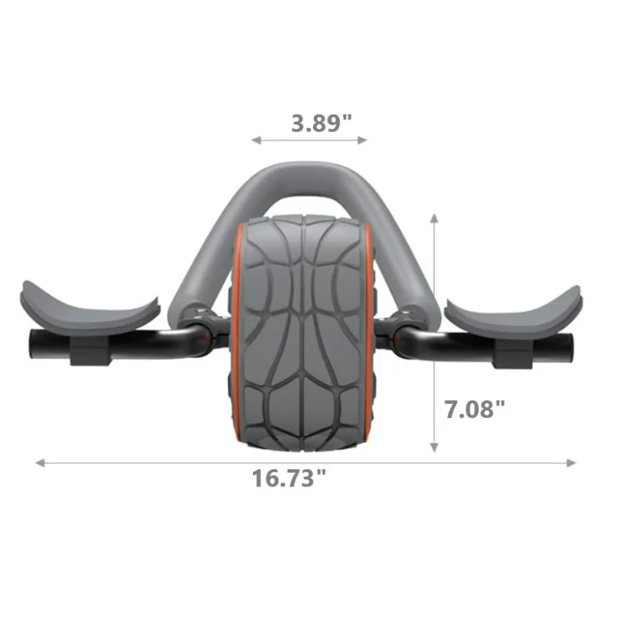 عجلة دوارة 4D Ab مع وسادة للركبة ودعم الكوع لمعدات اللياقة البدنية المنزلية مدرب البطن المتقدم للرجال والنساء لتعزيز