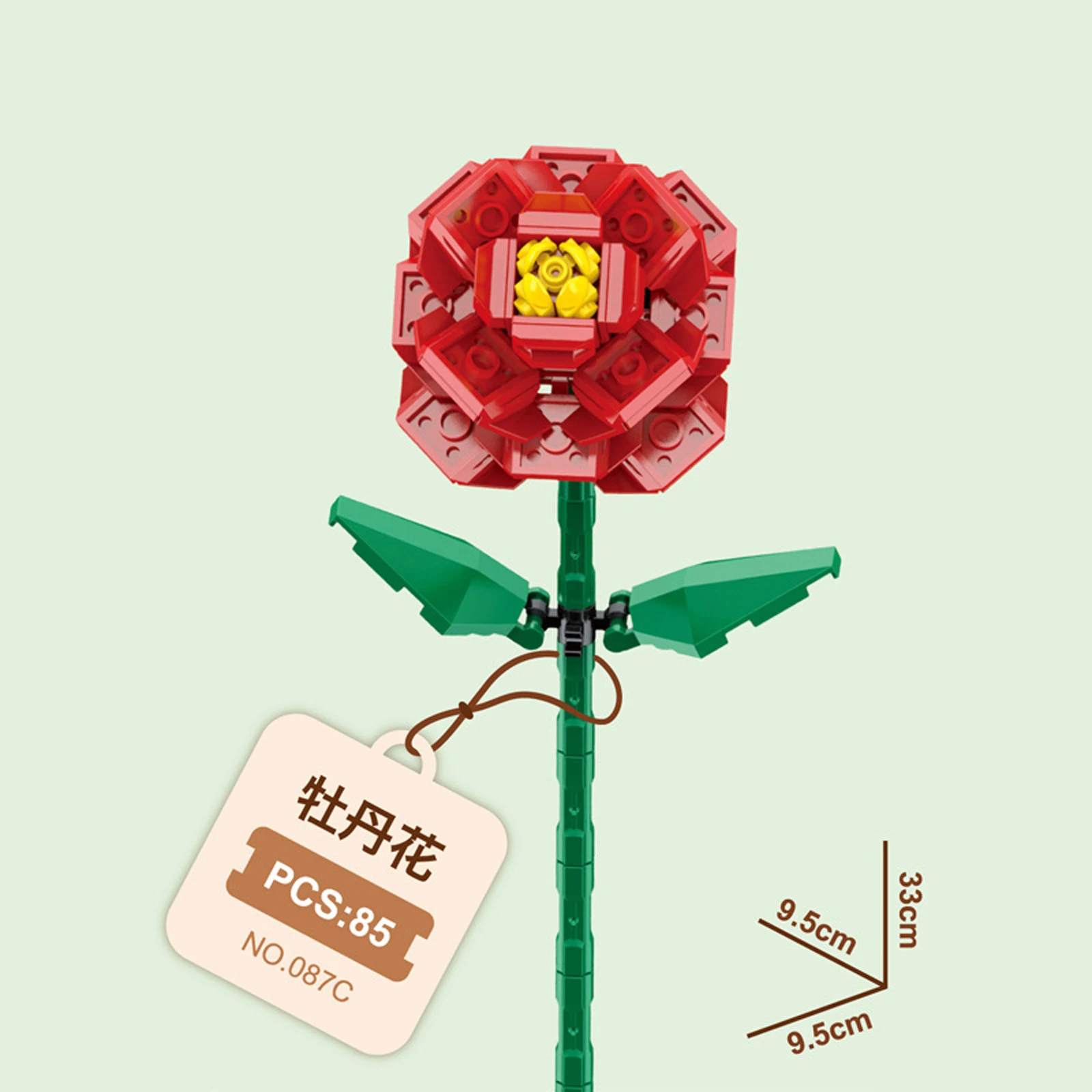 Mooie bouwstenen bloemen roos lavendel lelie simulatie bloem MOC bakstenen woondecoratie Valentijnsdag meisje geschenken 8735 9093