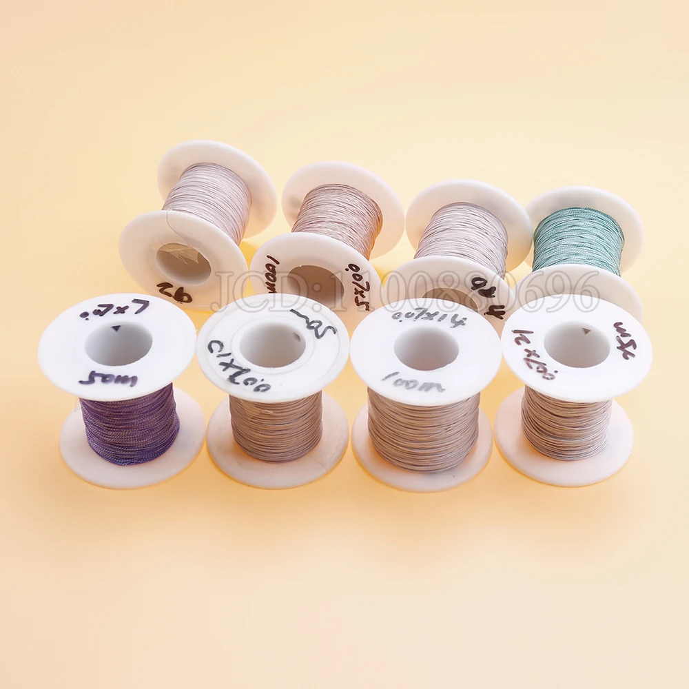 0,07x4/5/7/10/14/21/28//36/50/147 żył Antena kopalniana Litz drut Wielopasmowa poliestrowa jedwabna koperta w oplocie wielopasmowym